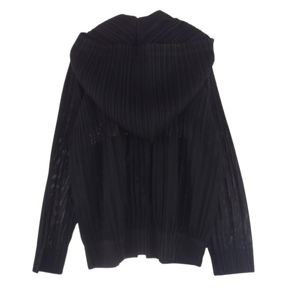 PLEATS PLEASE プリーツプリーズ イッセイミヤケ PP43-JC411 プリーツ加工 フルジップ ジップアップ パーカー ブラック ブラック系【中古】
