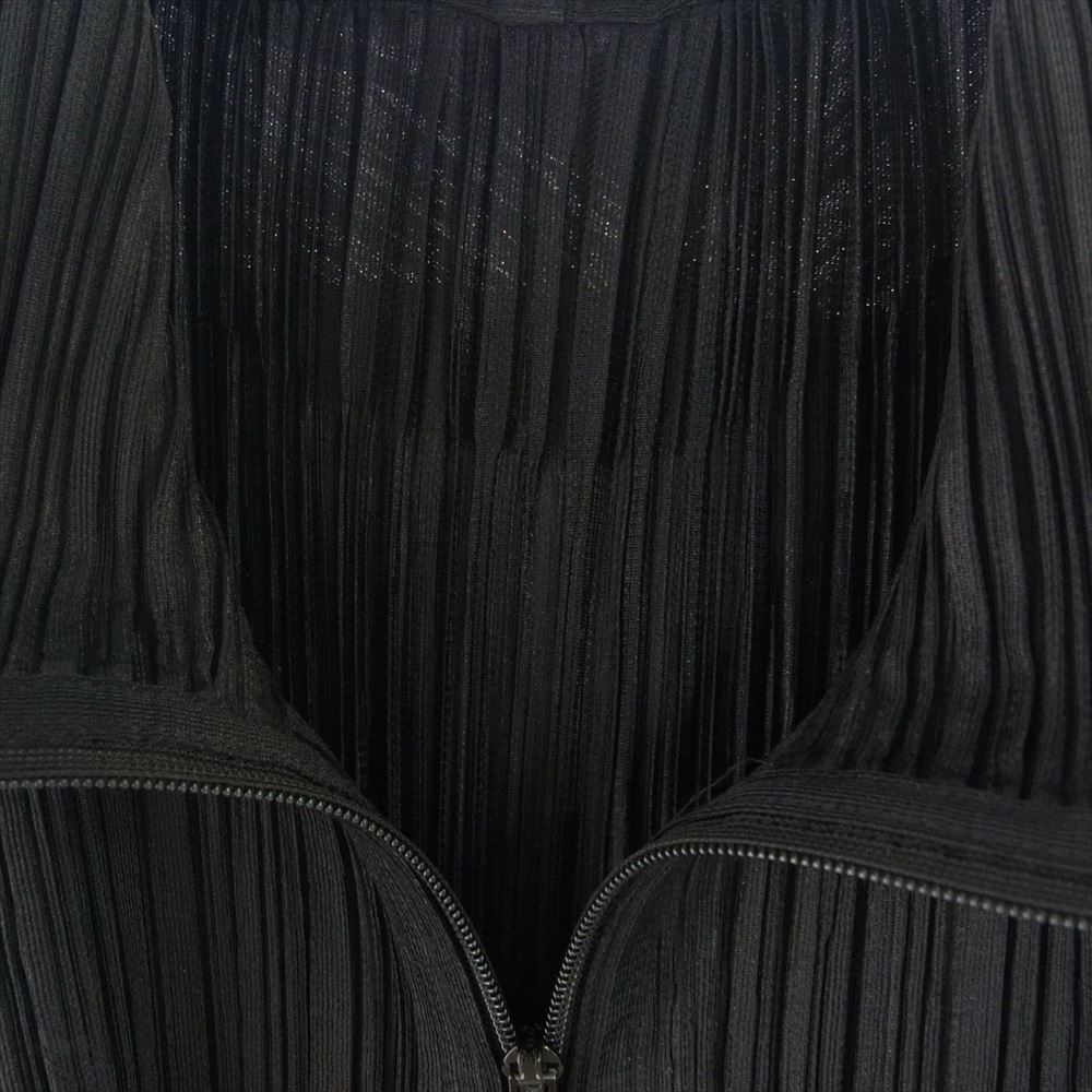 PLEATS PLEASE プリーツプリーズ イッセイミヤケ PP43-JC411 プリーツ加工 フルジップ ジップアップ パーカー ブラック ブラック系【中古】