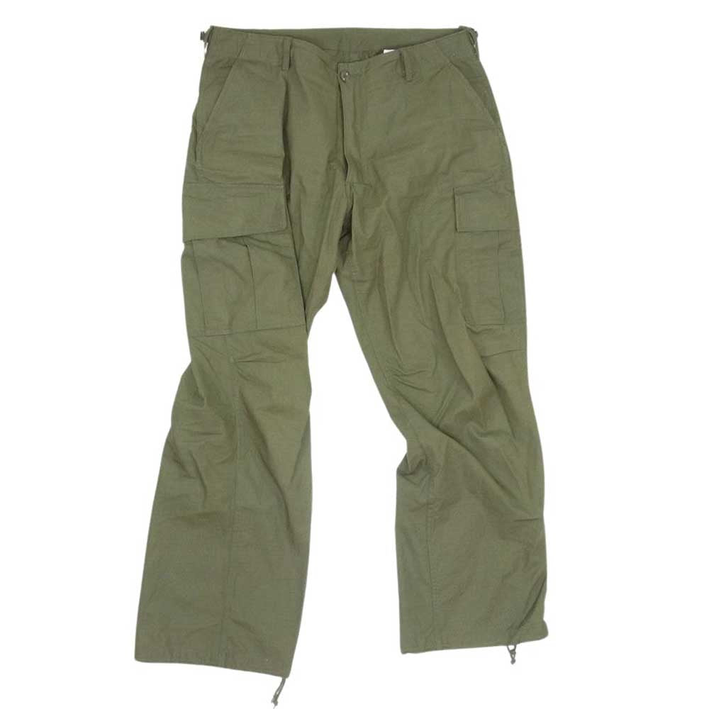 HOUSTON ヒューストン 8405-935-3305 US.ARMY レプリカ ジャングルファティーグ ミリタリー カーゴ トラウザーズ パンツ カーキ系 L【中古】