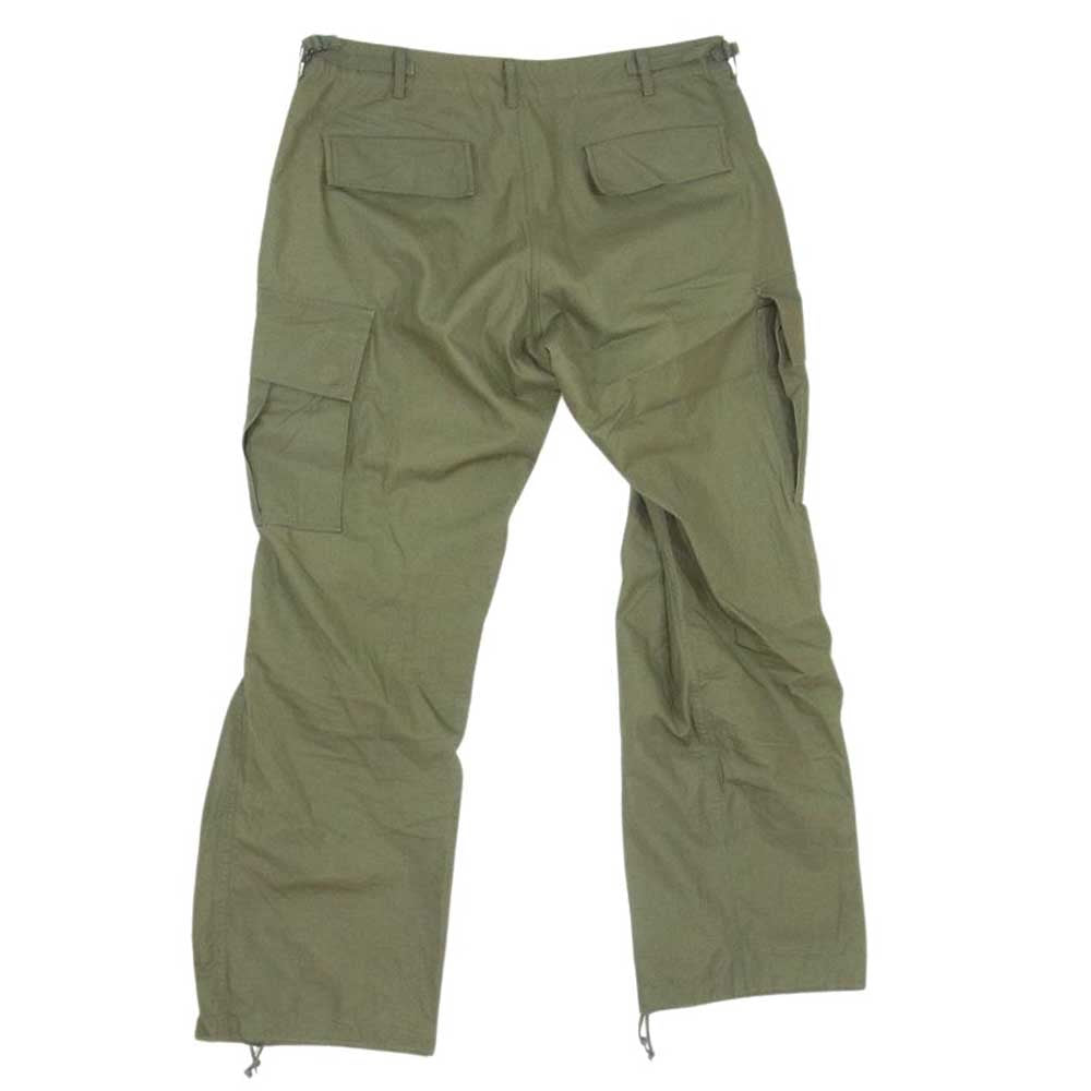 HOUSTON ヒューストン 8405-935-3305 US.ARMY レプリカ ジャングルファティーグ ミリタリー カーゴ トラウザーズ パンツ カーキ系 L【中古】