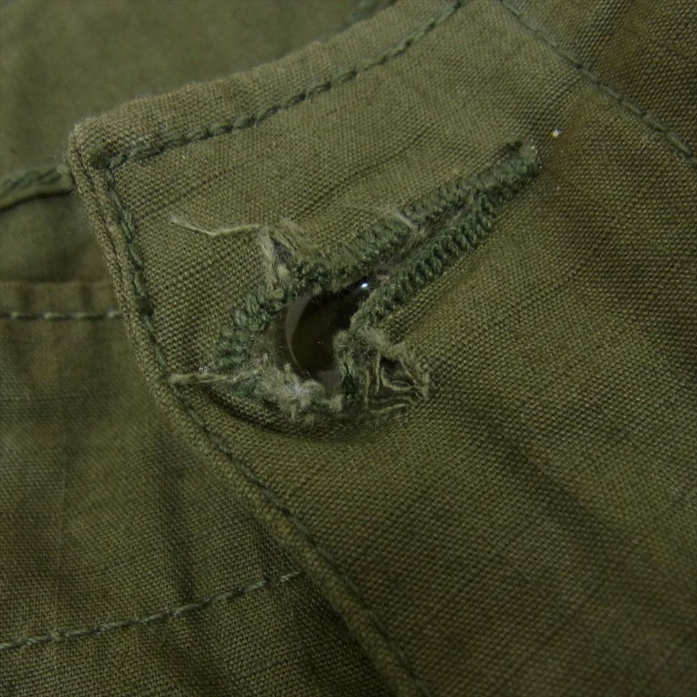 HOUSTON ヒューストン 8405-935-3305 US.ARMY レプリカ ジャングルファティーグ ミリタリー カーゴ トラウザーズ パンツ カーキ系 L【中古】