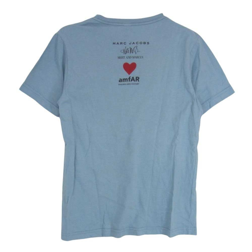 MARC JACOBS マークジェイコブス × Playboy プレイボーイ ガール プリント 半袖 Tシャツ ライトブルー系 S【中古】