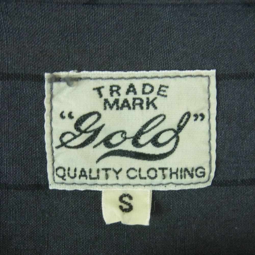 TAILOR TOYO テイラー東洋 GL38052 GOLD ゴールド LINEN BROAD STRIPE SMOCK SHIRT リネン ブロード ストライプ スモック 半袖 Tシャツ グレー系 S【中古】