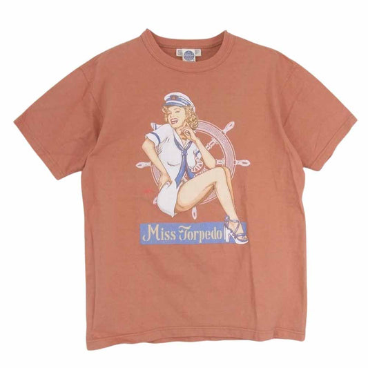 TOY'S McCOY トイズマッコイ TMC2027 MARILYN MONROE TEE MISS TORPEDO マリリン モンロー 半袖 Tシャツ オレンジ系 M【中古】