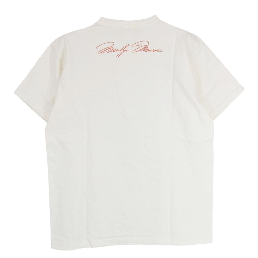 TOY'S McCOY トイズマッコイ TMC2239 95th ANNIV. MARILYN MONROE TEE SHIRT マリリン モンロー  半袖 Tシャツ ホワイト系 M【新古品】【未使用】【中古】