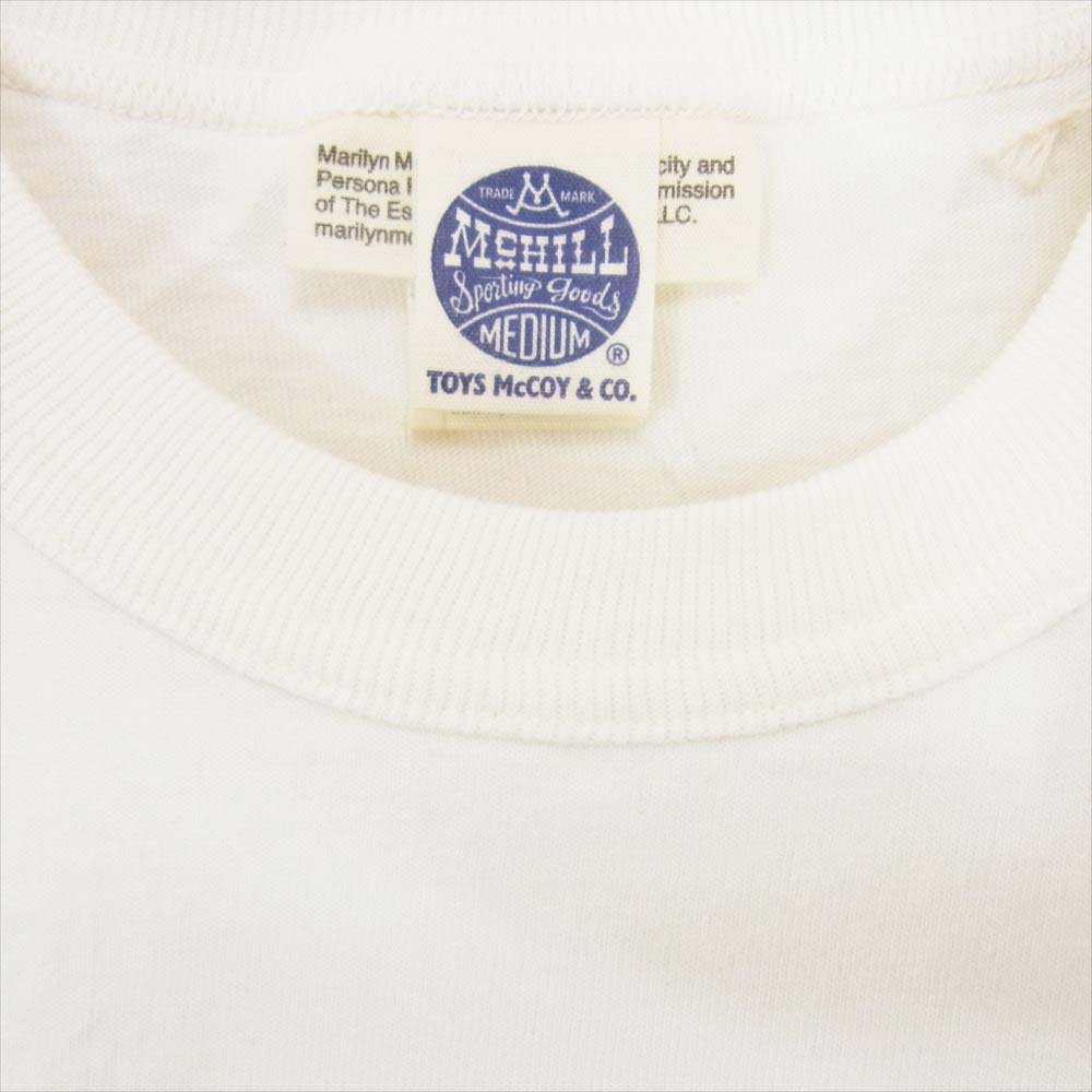 TOY'S McCOY トイズマッコイ TMC2239 95th ANNIV. MARILYN MONROE TEE SHIRT マリリン モンロー  半袖 Tシャツ ホワイト系 M【新古品】【未使用】【中古】