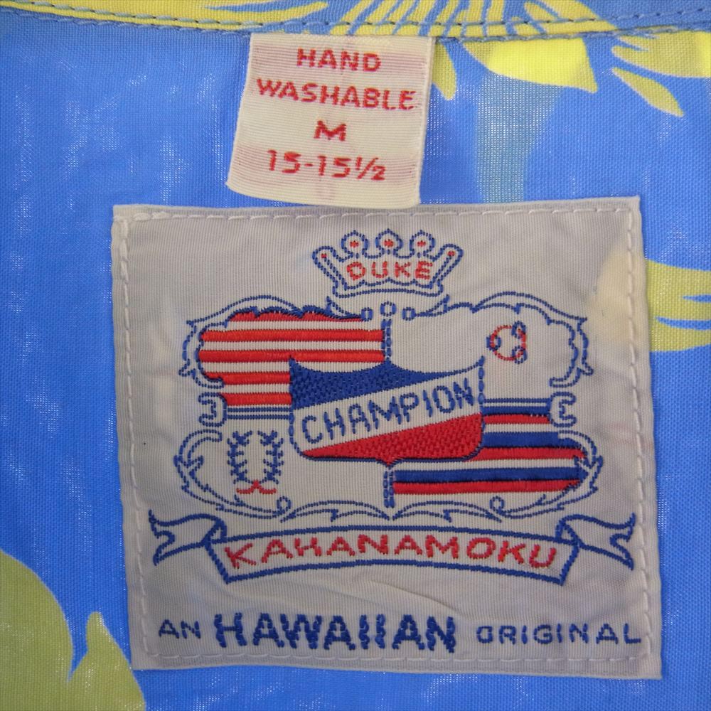 TAILOR TOYO テイラー東洋 DK36201 DUKE KAHANAMOKU SP DUKE'S PINEAPPLE デューク カハナモク スペシャル デュークス パイナップル アロハ ハワイアン 半袖 シャツ ライトブルー系 M【極上美品】【中古】