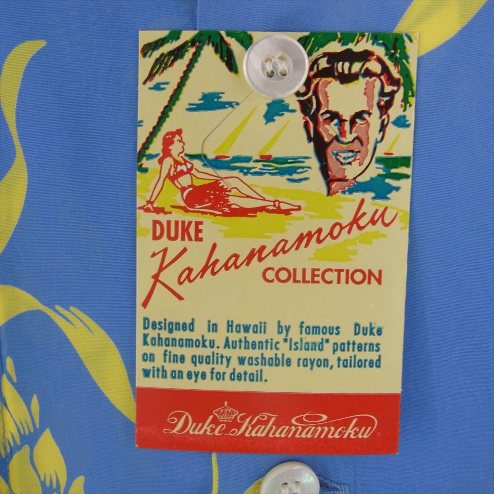 TAILOR TOYO テイラー東洋 DK36201 DUKE KAHANAMOKU SP DUKE'S PINEAPPLE デューク カハナモク スペシャル デュークス パイナップル アロハ ハワイアン 半袖 シャツ ライトブルー系 M【極上美品】【中古】