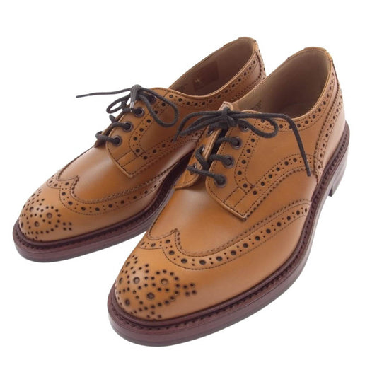 Tricker's トリッカーズ M5633 BOURTON ACORN ANTIQUE バートン ウィングチップ シューズ ブラウン系 8【極上美品】【中古】