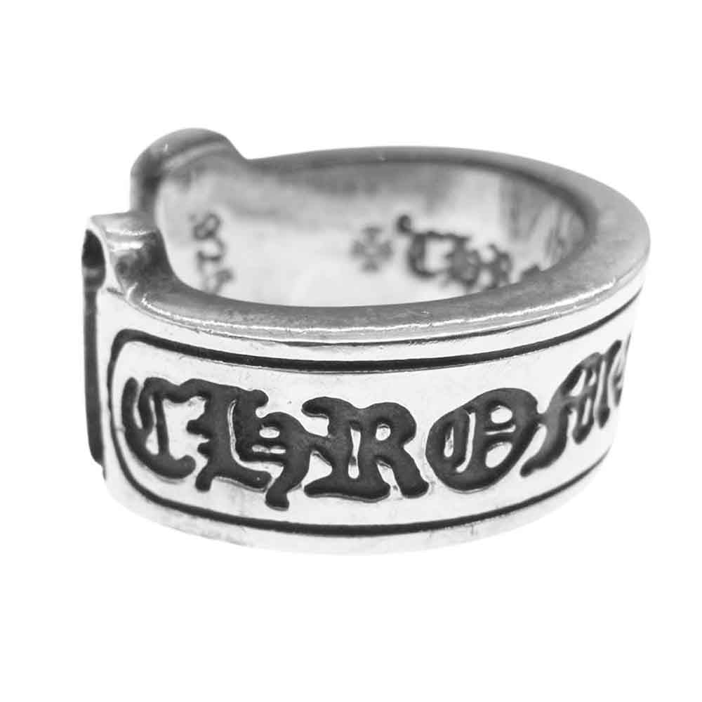 CHROME HEARTS クロムハーツ（原本無） 取扱店ギャランティ付属 LG SCROLL LABEL ラージ スクロールラベル リング シルバー系 14.5号【中古】