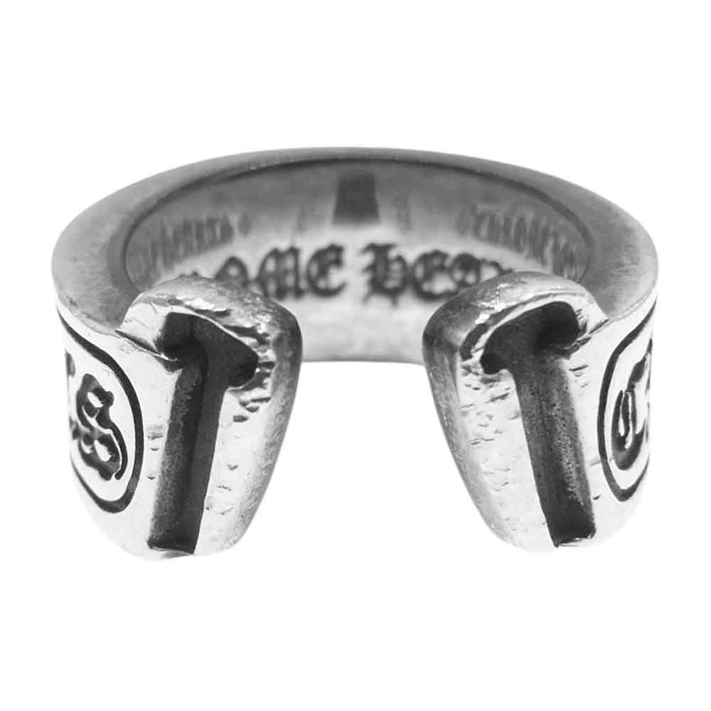 CHROME HEARTS クロムハーツ（原本無） 取扱店ギャランティ付属 LG SCROLL LABEL ラージ スクロールラベル リング シルバー系 14.5号【中古】