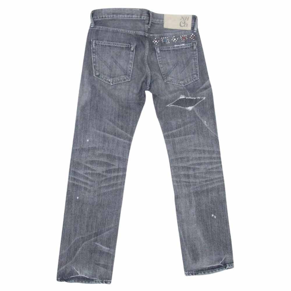 NEIGHBORHOOD ネイバーフッド 122DCNH-PTM21 RIVET SAVAGE NARROW スタッズ加工 リベット サベージ ナロー デニムパンツ ジーンズ ブラック系 S【中古】