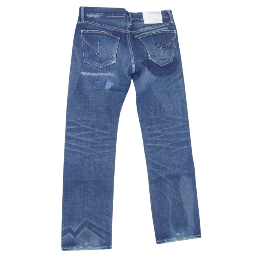 NEIGHBORHOOD ネイバーフッド DCNH-PT-09 07EX SCAB SAVAGE LEVEL-4 サベージ スキャブ ダメージ加工 デニムパンツ ジーンズ インディゴブルー系 S【中古】