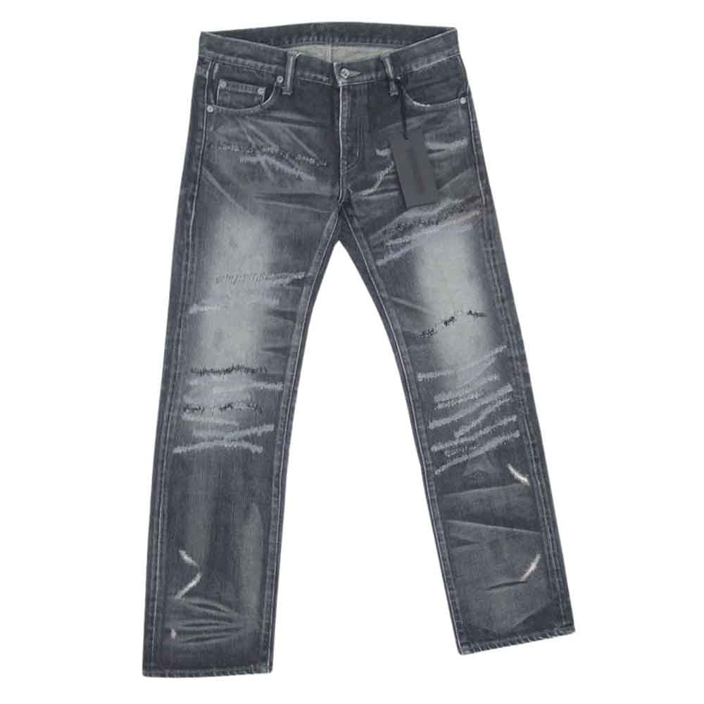 NEIGHBORHOOD ネイバーフッド 06AW DCNH-PT-09 06EX WOLVERINE NARROW SAVAGE LEVEL-4 ウルヴァリン サベージ ダメージ加工 デニムパンツ ジーンズ ブラック系 S【中古】