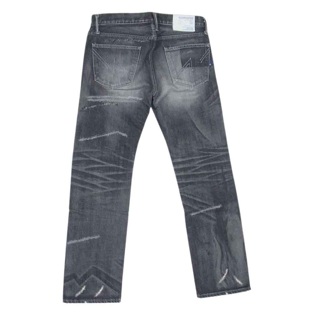 NEIGHBORHOOD ネイバーフッド 06AW DCNH-PT-09 06EX WOLVERINE NARROW SAVAGE LEVEL-4 ウルヴァリン サベージ ダメージ加工 デニムパンツ ジーンズ ブラック系 S【中古】