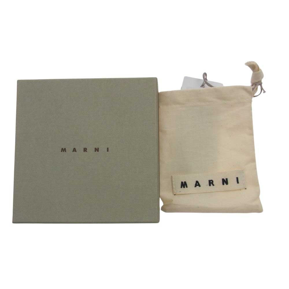 MARNI マルニ バイフォールド レザー 二つ折り 財布 ウォレット ブラック系【中古】