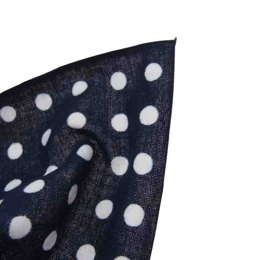 Supreme シュプリーム 22AW × 染の安坊 Tenugui Towel ロゴ ドット柄 手ぬぐい タオル 2枚セット レッド系 ダークネイビー系【極上美品】【中古】