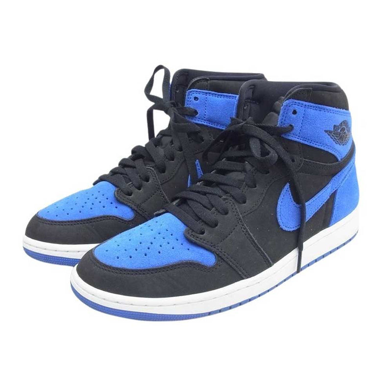 NIKE ナイキ DZ5485-042 フェイクバスターズ鑑定済 Air Jordan 1 Retro High OG Royal Reimagined AJ1 エアジョーダン レトロ ハイ ロイヤル リイマジンド スニーカー ブラック系 ブルー系 28cm【中古】