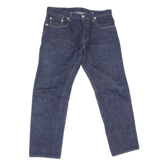 ティージービージーンズ ボタンフライ ストレート デニム パンツ インディゴブルー系 34【中古】