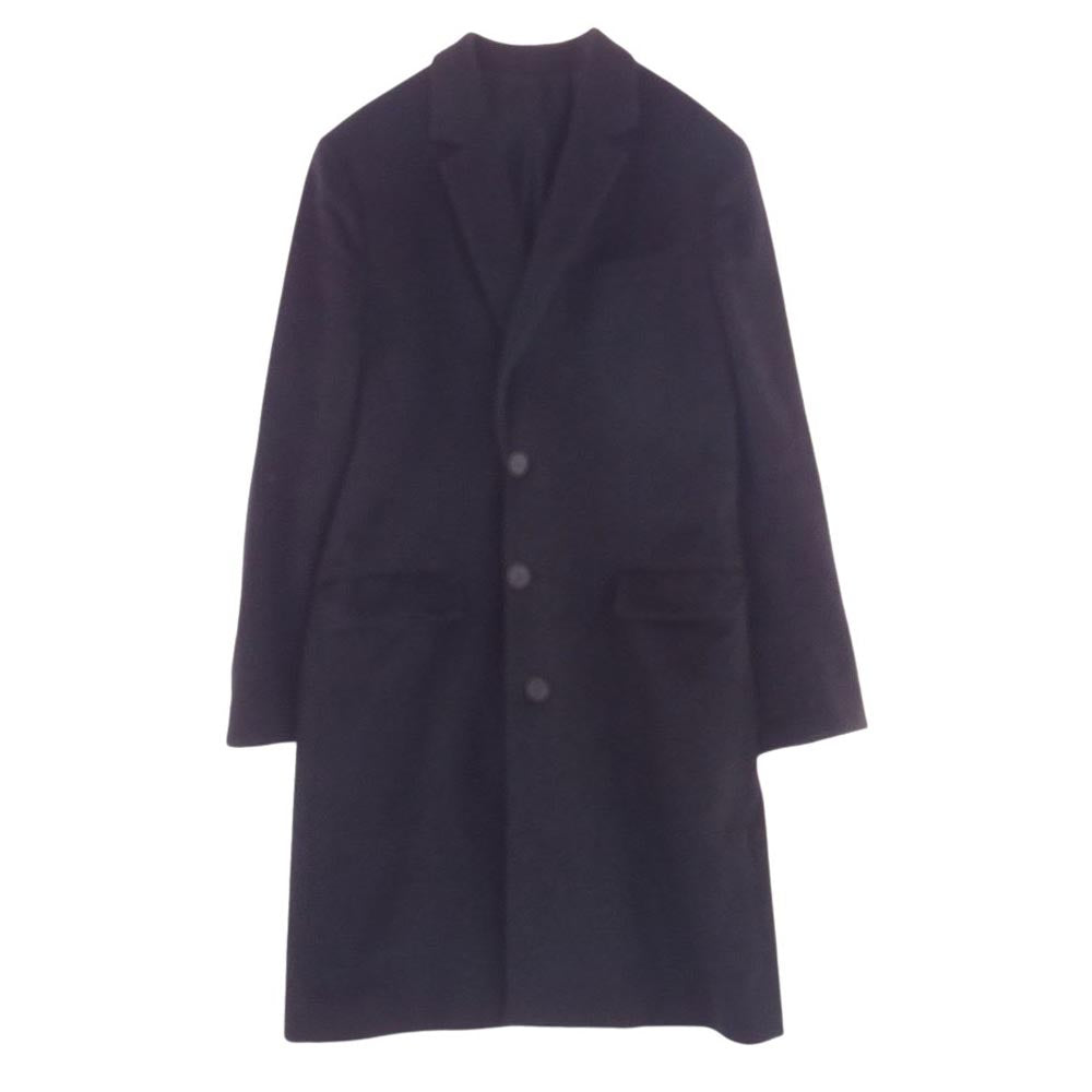 アミアレクサンドルマテュッシ H15M05.16 AMI PARIS アミパリス EMMETEX 3B BUTTONS CLASSIC COAT チェスターコート ブラック系 50【中古】