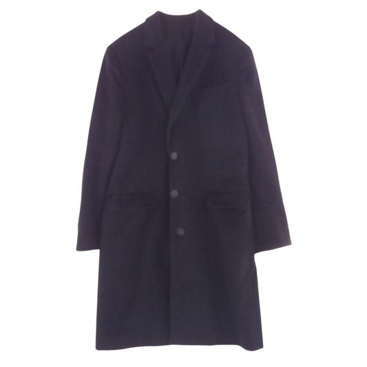 アミアレクサンドルマテュッシ H15M05.16 AMI PARIS アミパリス EMMETEX 3B BUTTONS CLASSIC COAT チェスターコート ブラック系 50【中古】