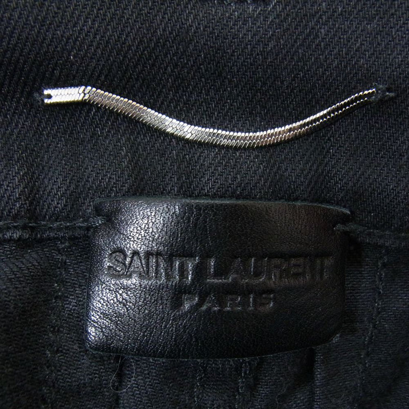 SAINT LAURENT サンローラン 458562 Y869L D02 M SK-LW タイト スキニー デニム パンツ ブラック系 28【中古】