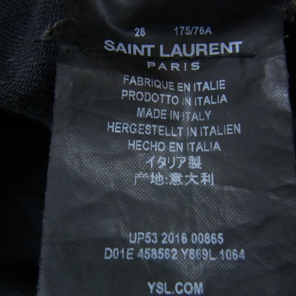 SAINT LAURENT サンローラン 458562 Y869L D02 M SK-LW タイト スキニー デニム パンツ ブラック系 28【中古】