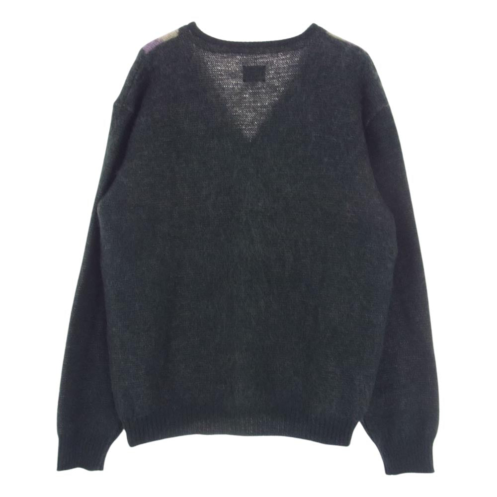 Needles ニードルス 22AW LQ272 Mohair Cardigan Diamond モヘア ダイヤモンド カーディガン マルチカラー系 M【美品】【中古】