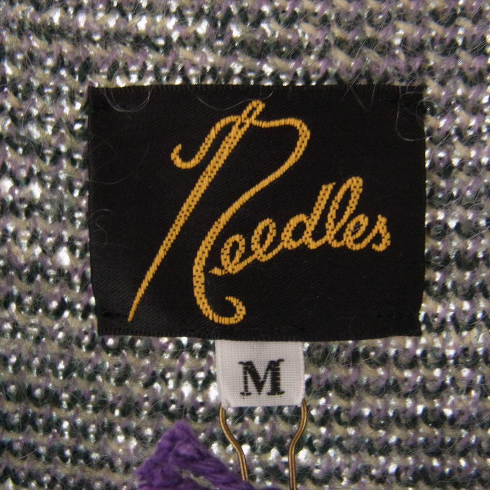 Needles ニードルス 22AW LQ272 Mohair Cardigan Diamond モヘア ダイヤモンド カーディガン マルチカラー系 M【美品】【中古】