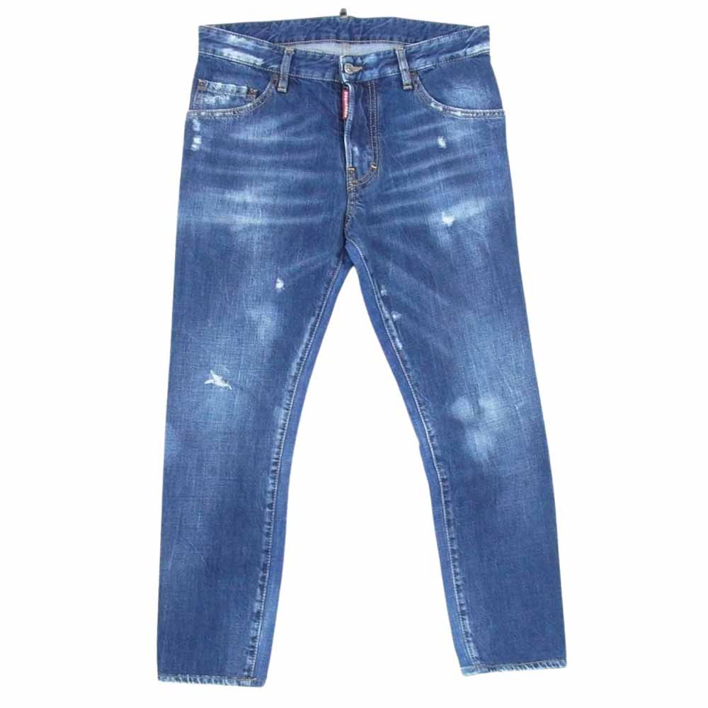 DSQUARED2 ディースクエアード 18SS S71LB0469  skater jean ダメージ加工 デニム パンツ インディゴブルー系 46【中古】