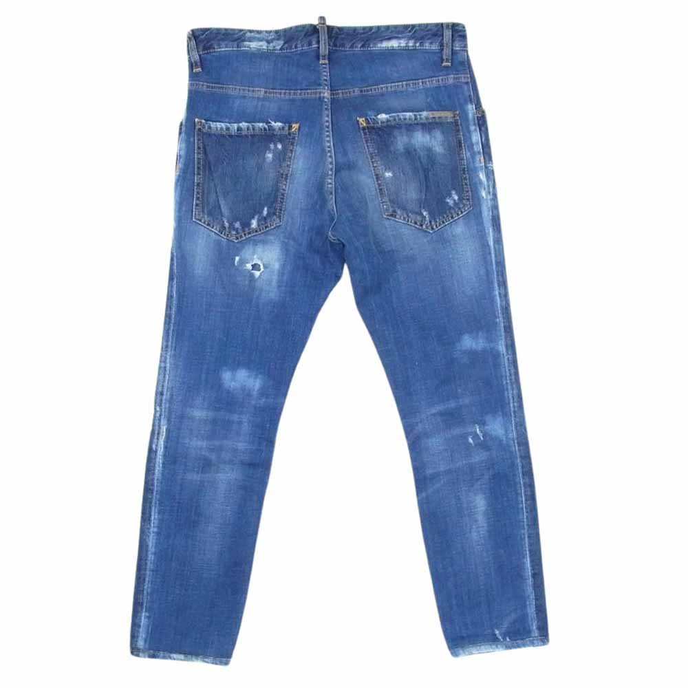 DSQUARED2 ディースクエアード 18SS S71LB0469  skater jean ダメージ加工 デニム パンツ インディゴブルー系 46【中古】