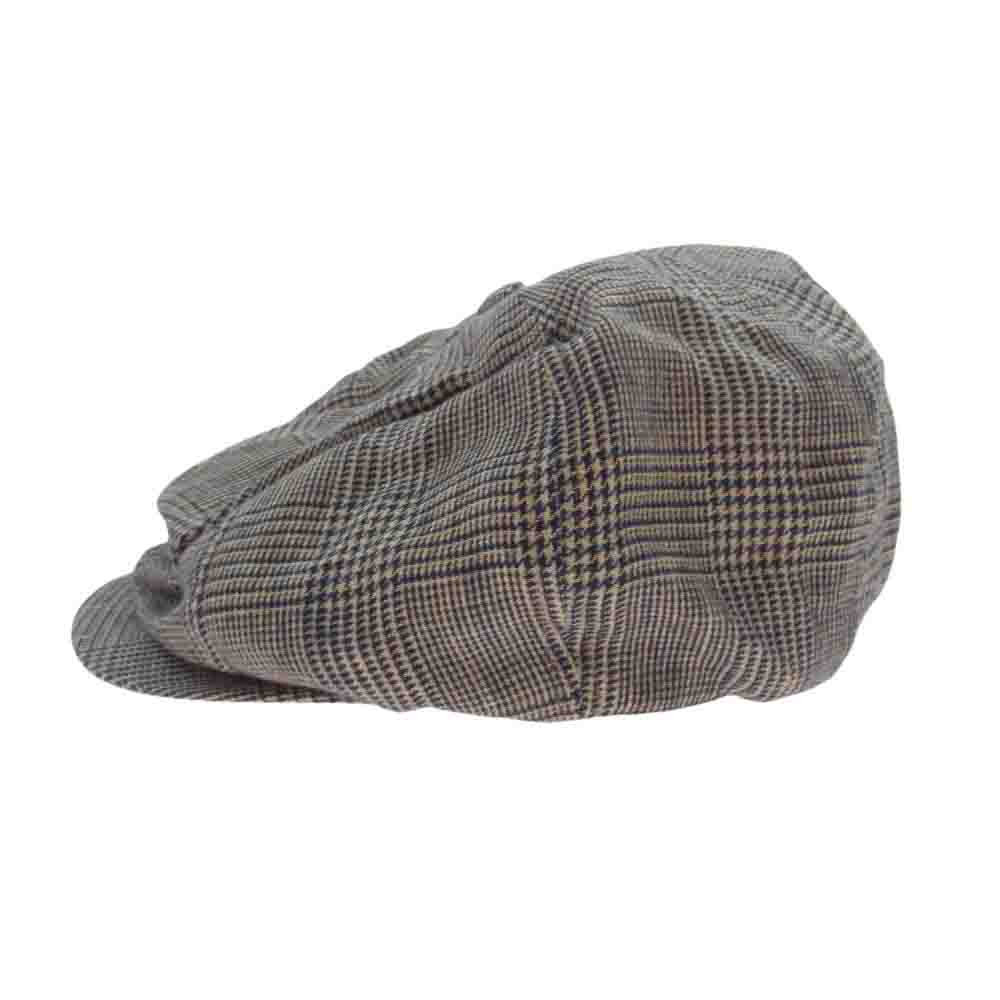 Nigel Cabourn ナイジェルケーボン 8038-00-66001 リネン キャスケット 帽子 ネイビー系 イエロー系 M【美品】【中古】