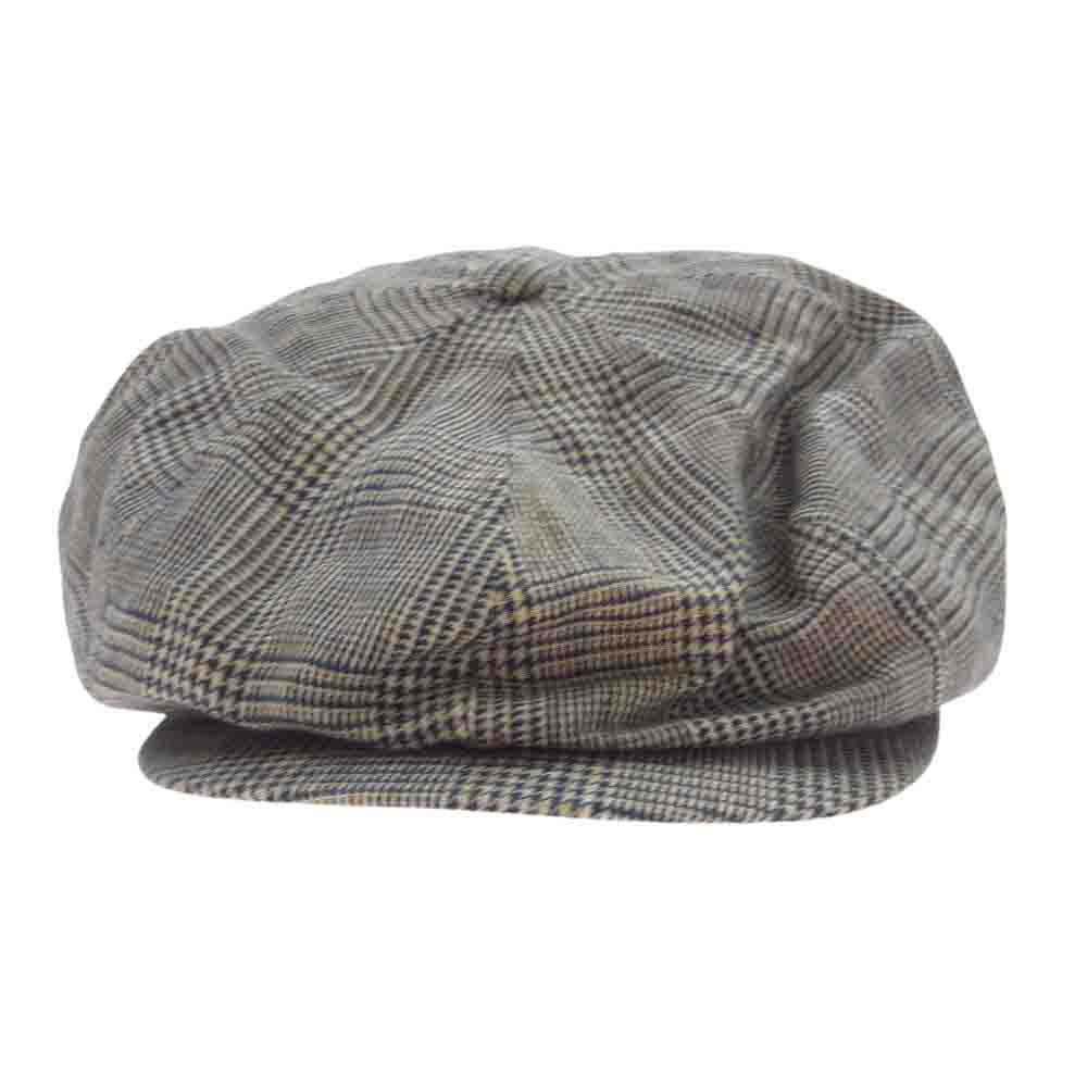 Nigel Cabourn ナイジェルケーボン 8038-00-66001 リネン キャスケット 帽子 ネイビー系 イエロー系 M【美品】【中古】