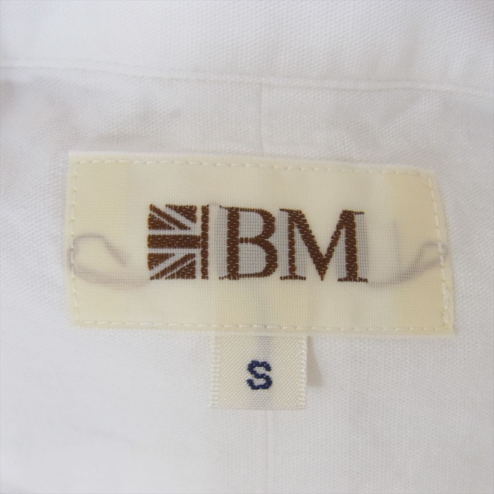 ブリティッシュメイド ブライトン セミワイドカラー シャツ ホワイト系 S【極上美品】【中古】