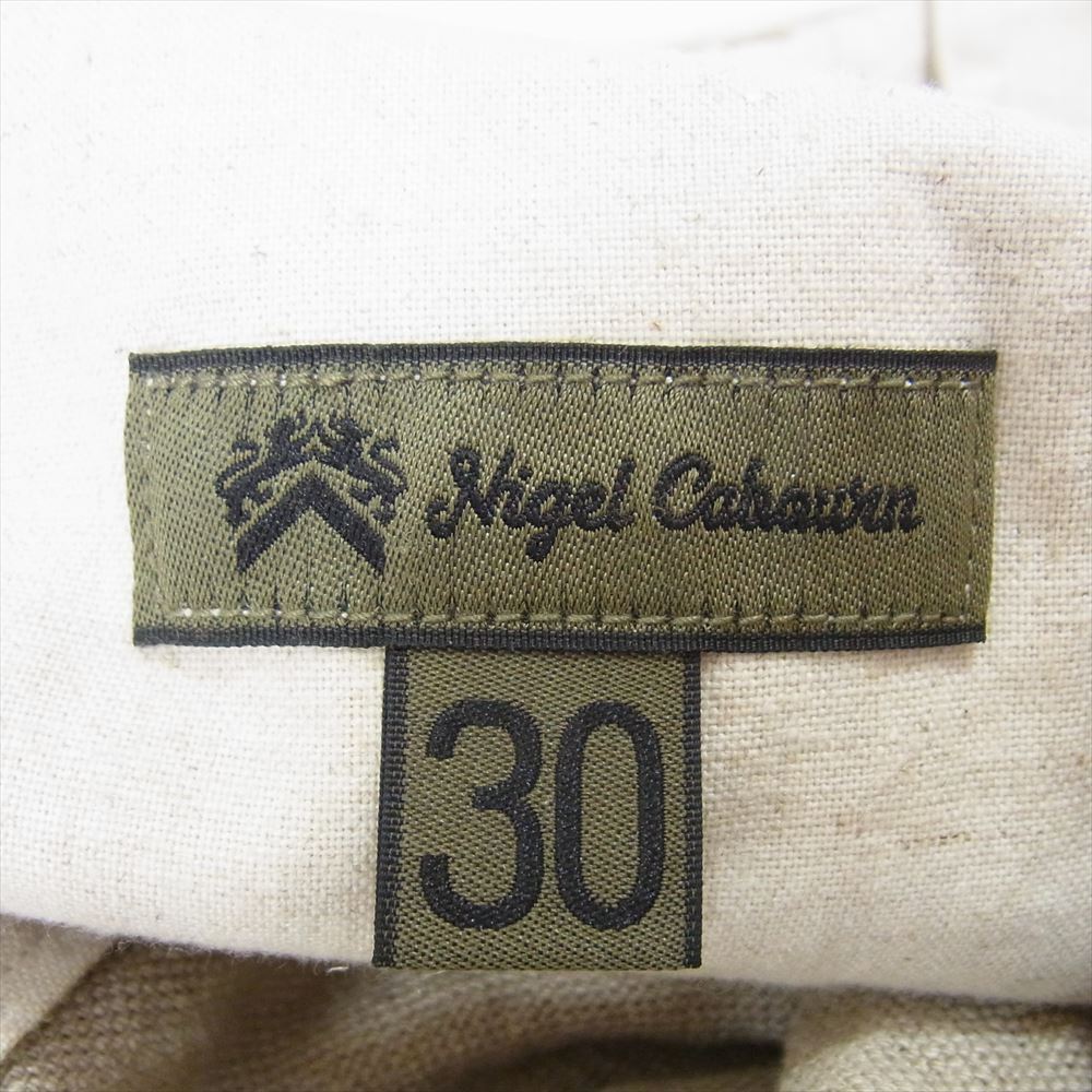 Nigel Cabourn ナイジェルケーボン 8044-00-50003 リネン ミリタリー ワーク パンツ ベージュ系 30【中古】