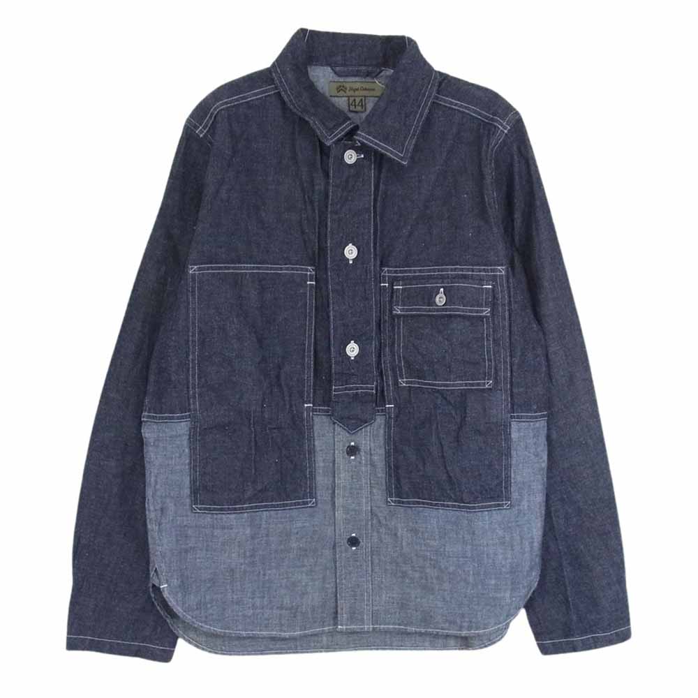 Nigel Cabourn ナイジェルケーボン 8037-00-10020 UTILITY SHIRT TYPE2 10OZ DENIM ユーティリティーシャツ タイプ2 インディゴブルー系 44【美品】【中古】