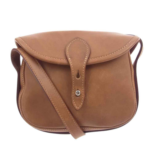 WHITE HOUSE COX ホワイトハウスコックス L9088 SMALL CARTRIDGE BAG BRITISH COUNTRY LEATHER スモール カートリッジ ショルダー バッグ ベジタブルタンニン レザー ブラウン系【中古】