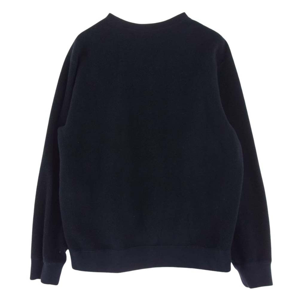 Supreme シュプリーム 18AW Polartec Small Box Crewneck Sweatshirt ポーラテック スモールボックスロゴ クルーネック スウェットシャツ プルオーバー ネイビー系 M【中古】