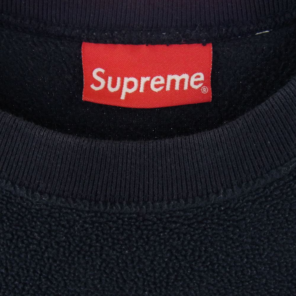 Supreme シュプリーム 18AW Polartec Small Box Crewneck Sweatshirt ポーラテック スモールボックスロゴ クルーネック スウェットシャツ プルオーバー ネイビー系 M【中古】