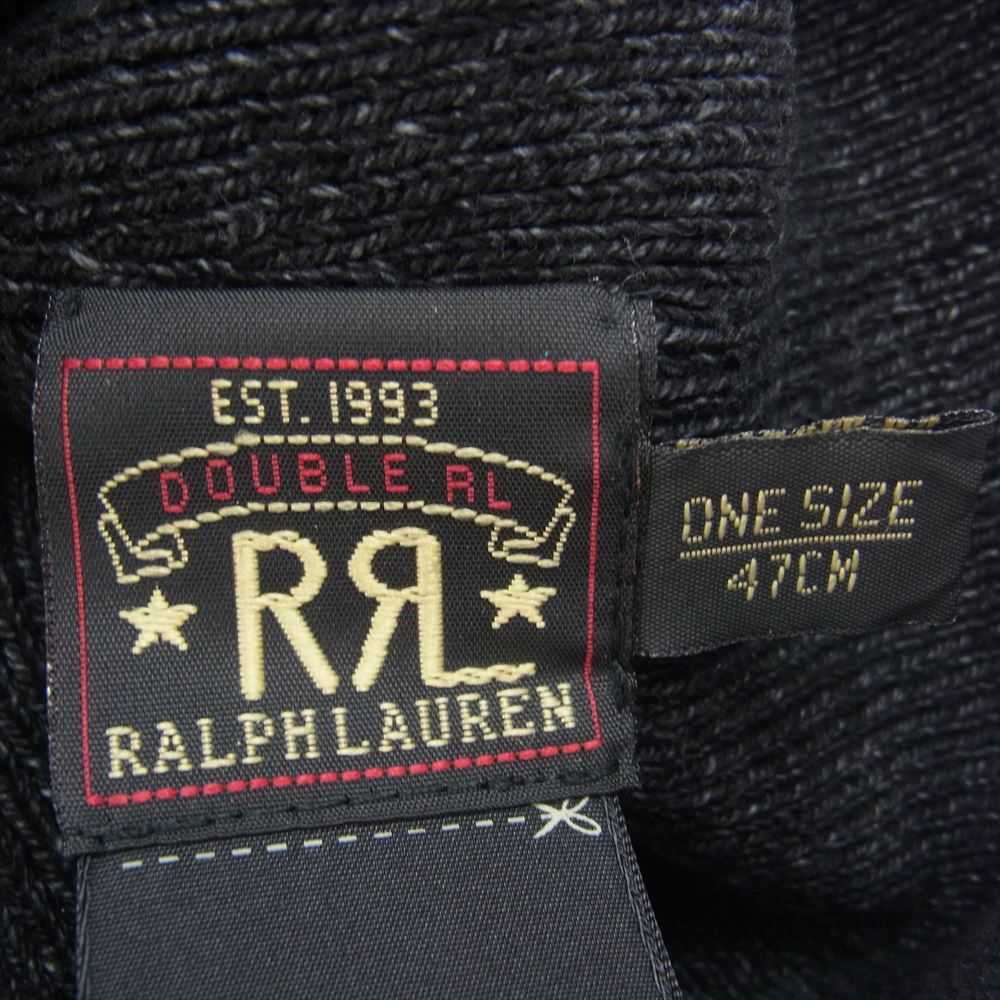 RRL ダブルアールエル ブラックインディゴ ビーニー ニットキャップ グレー系 47cm【中古】