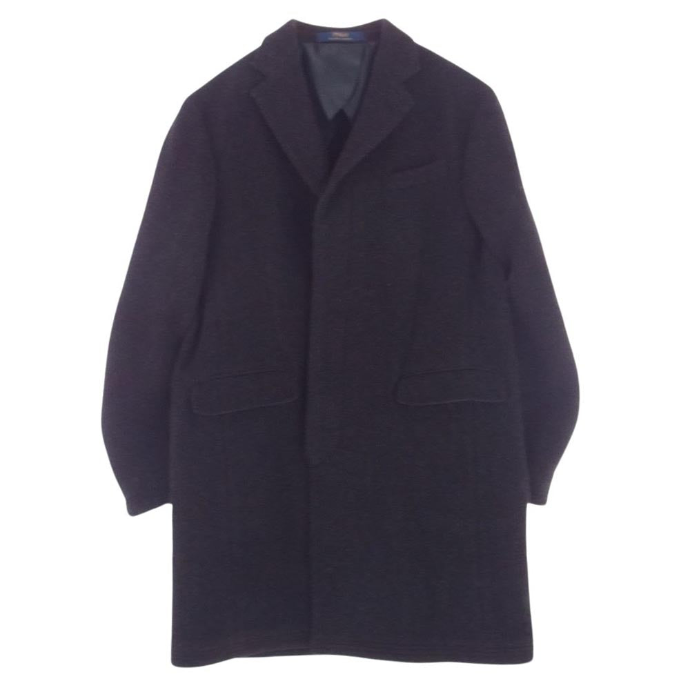 POLO RALPH LAUREN ポロ・ラルフローレン ウール ヘリンボーン チェスター コート ダークグレー系 40R【中古】