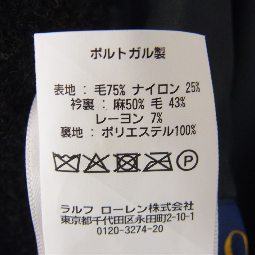 POLO RALPH LAUREN ポロ・ラルフローレン ウール ヘリンボーン チェスター コート ダークグレー系 40R【中古】