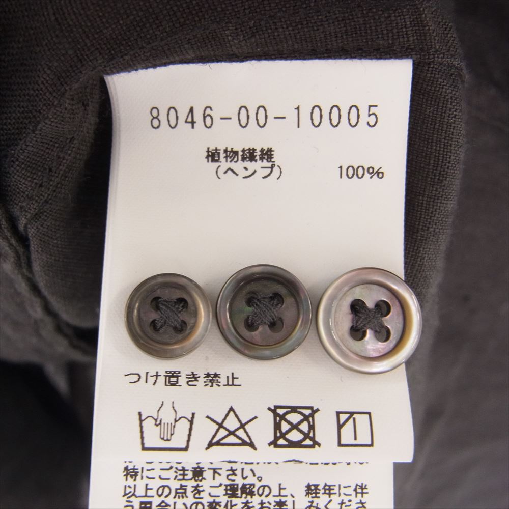 Nigel Cabourn ナイジェルケーボン 8046-00-10005 BRITISH OFFICER’S SHIRT TYPE2 ブリティッシュ オフィサーズ シャツ 長袖 チャコール系 46【新古品】【未使用】【中古】