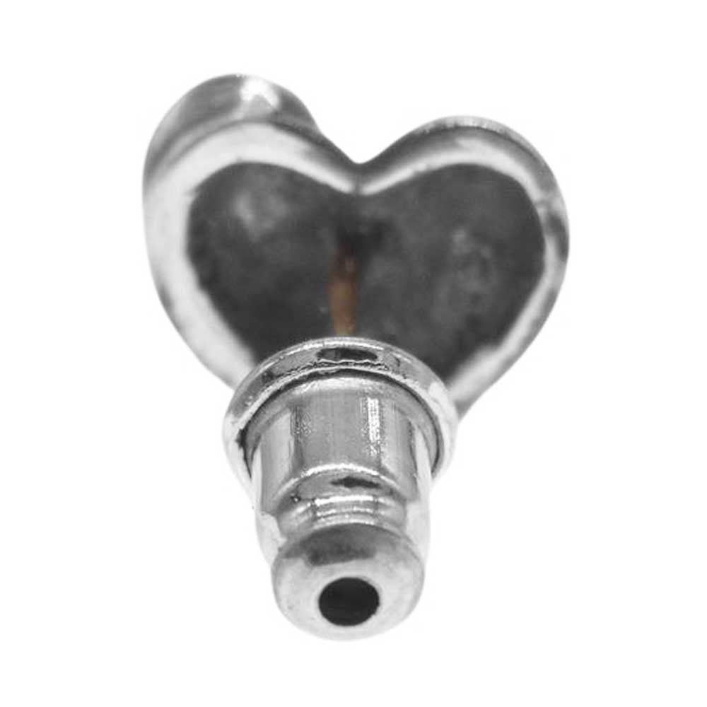 CHROME HEARTS クロムハーツ（原本無） STUD HEART ハート スタッド ピアス シルバー系【中古】