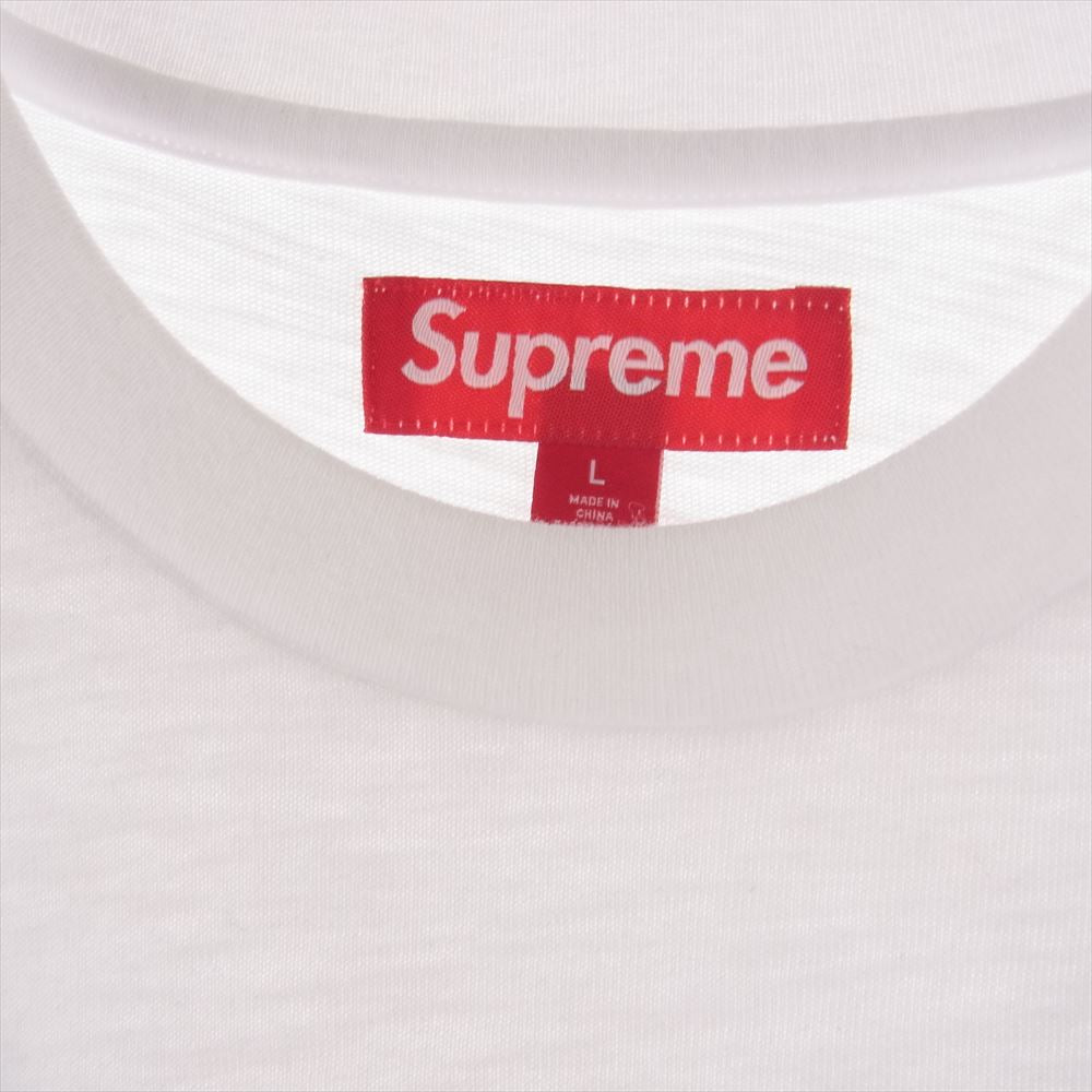 Supreme シュプリーム 23AW Collegiate S/S TOP カレジエイト ショートスリーブトップ Tシャツ  ホワイト系 L【中古】