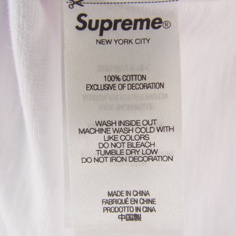 Supreme シュプリーム 23AW Collegiate S/S TOP カレジエイト ショートスリーブトップ Tシャツ  ホワイト系 L【中古】