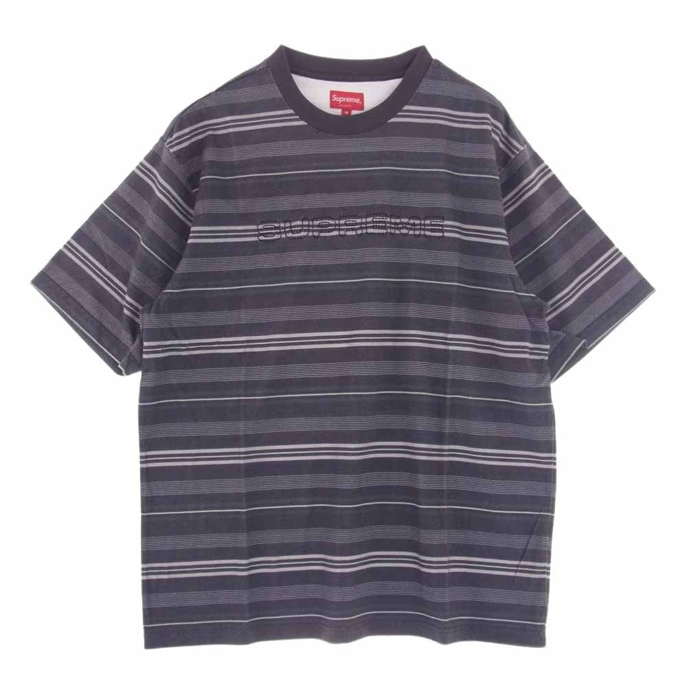 Supreme シュプリーム 23SS Dash Stripe Tee ダッシュ ストライプ Tシャツ グレー系 M【新古品】【未使用】【中古】