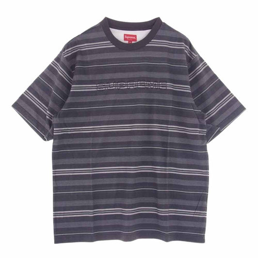 Supreme シュプリーム 23SS Dash Stripe Tee ダッシュ ストライプ Tシャツ グレー系 M【新古品】【未使用】【中古】