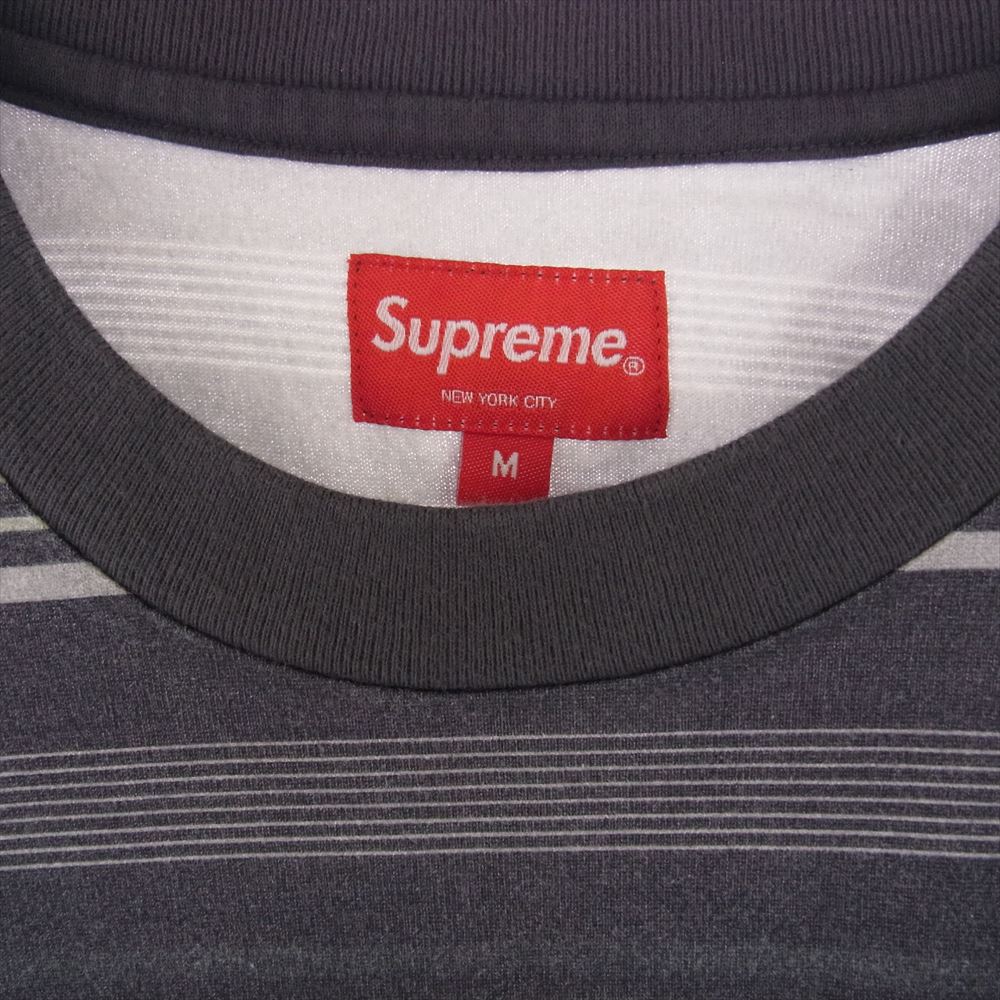 Supreme シュプリーム 23SS Dash Stripe Tee ダッシュ ストライプ Tシャツ グレー系 M【新古品】【未使用】【中古】