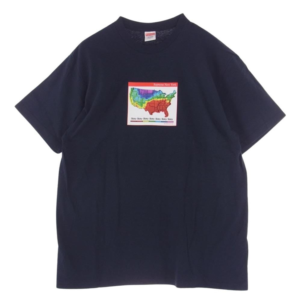 Supreme シュプリーム 23AW Weather Tee ウェザー Tシャツ ネイビー系 L【新古品】【未使用】【中古】